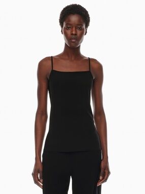 Aritzia Babaton Vision Cami Black XS 2024 Squareneck Drapey Jersey Camisole